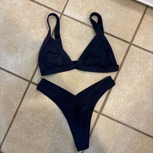 One One Navy Blue Women's Bikini Set